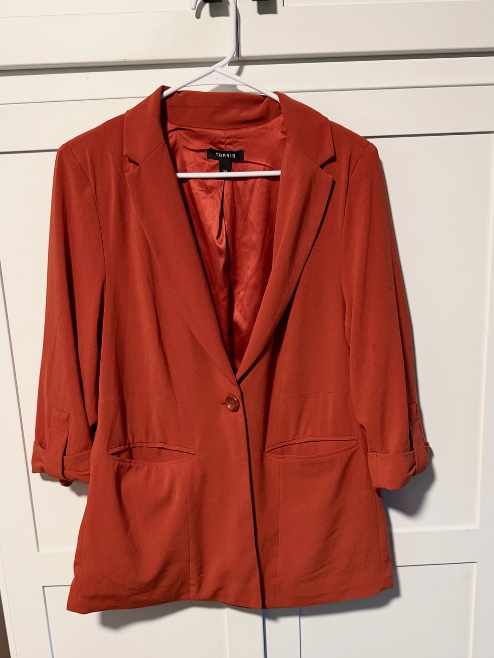 torrid Rust Single-Button Notch Lapel Blazer